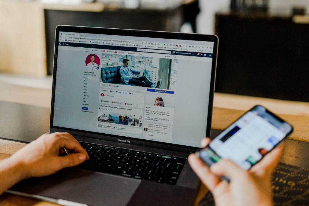 How to Use Video in Email Marketing 1 person on phone and desktop showing the power of video in email marketing