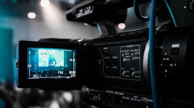 production - filming during video production